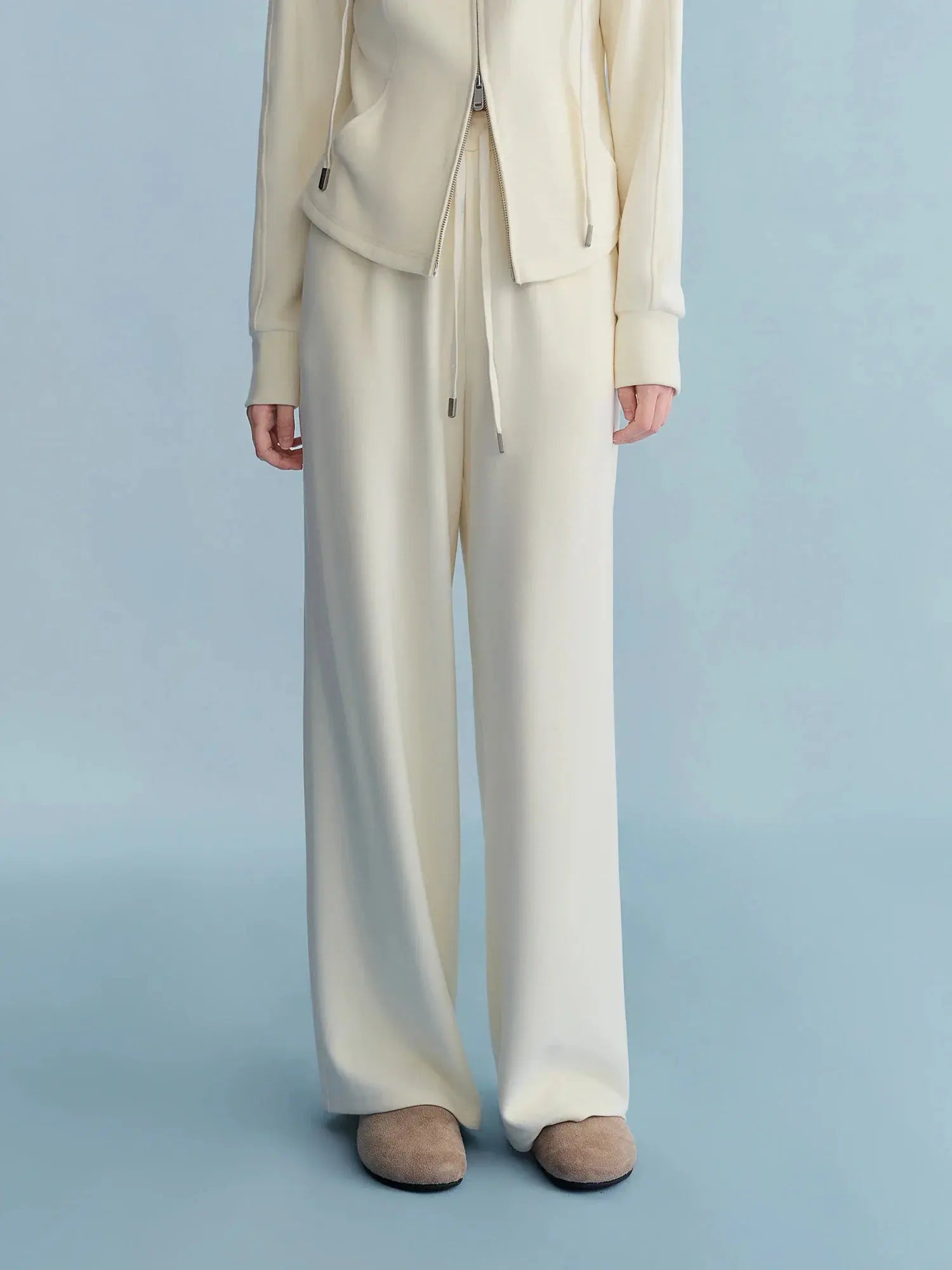 Waist-Defined Sweatshirt and Jogger Set