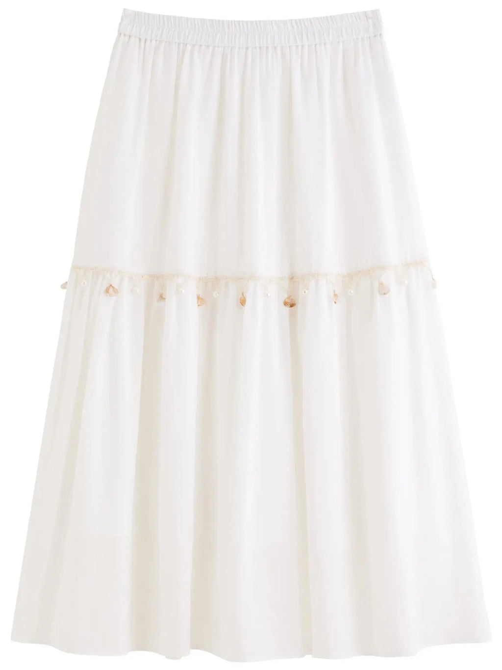 Women's Wave Pattern Shell Lace A-Line Umbrella Skirt