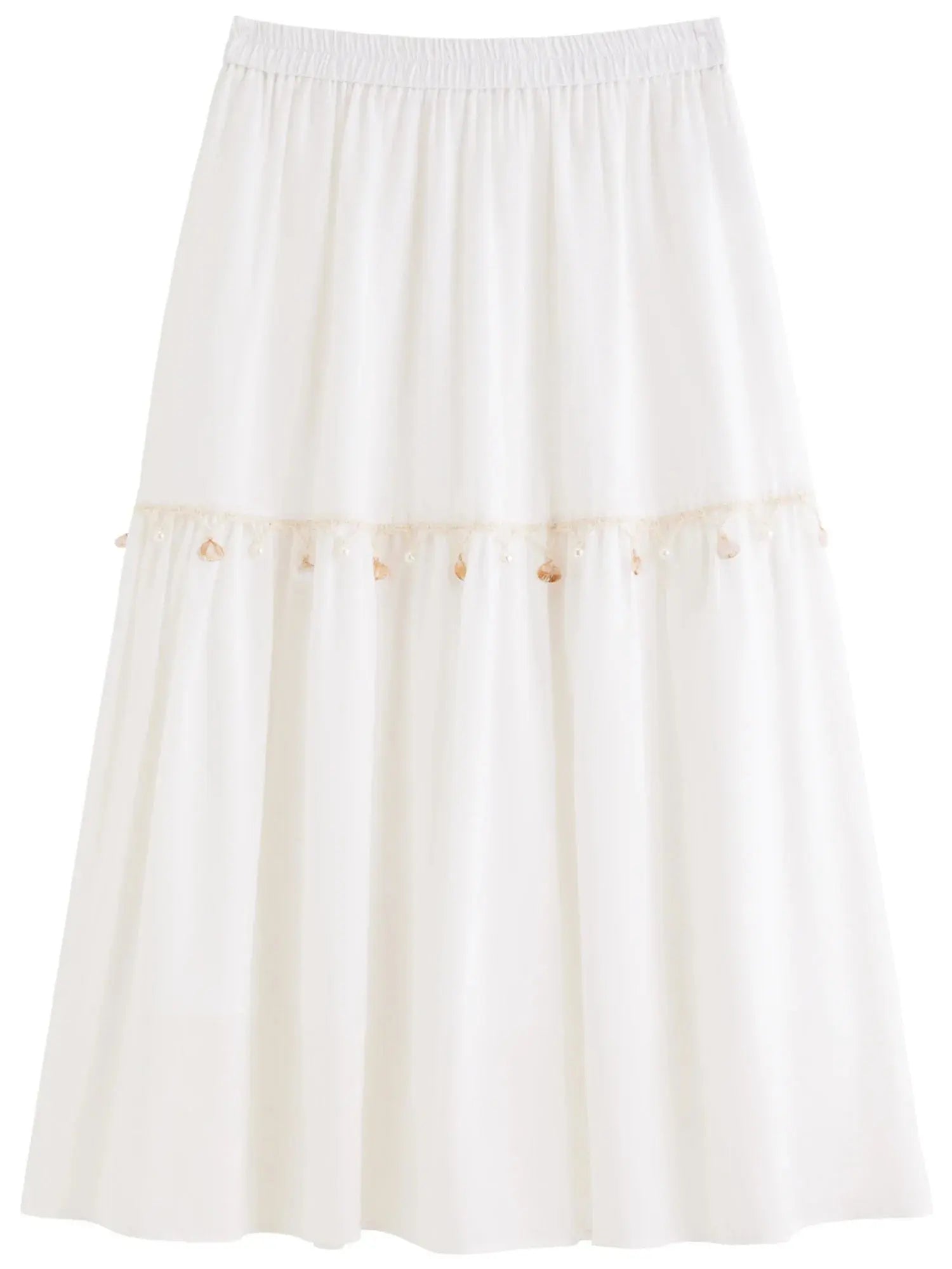 Women's Wave Pattern Shell Lace A-Line Umbrella Skirt