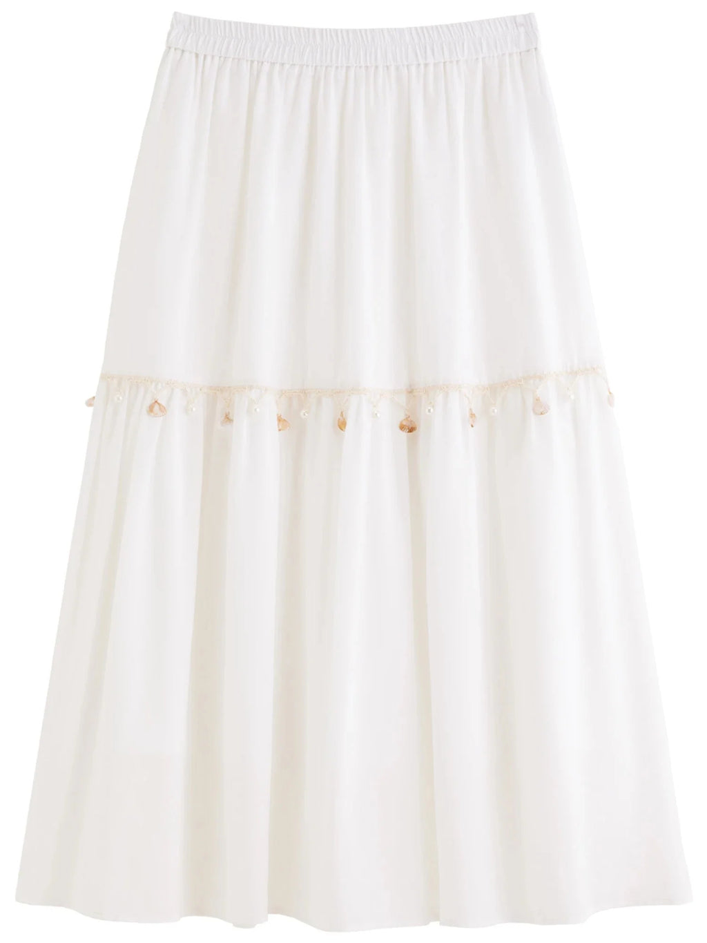 Wave Lace A-Line Long Skirt Playful Holiday Style