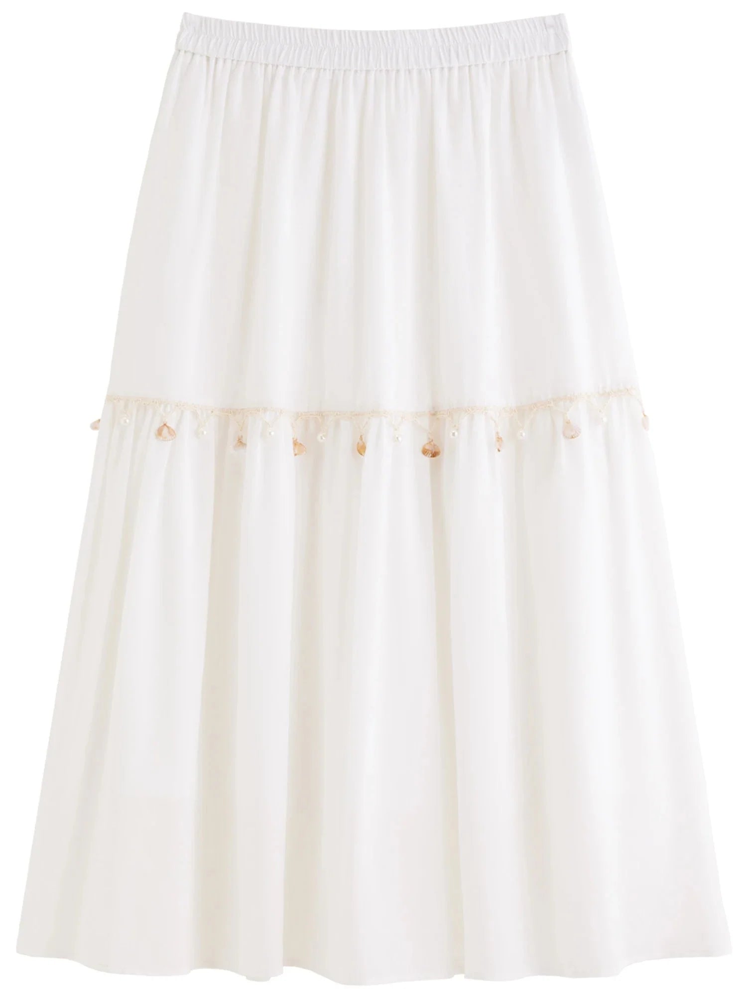 Wave Lace A-Line Long Skirt Playful Holiday Style