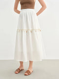 Wave Lace A-Line Long Skirt Playful Holiday Style