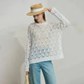 Crochet Hollow-Knit Women's Pullover
