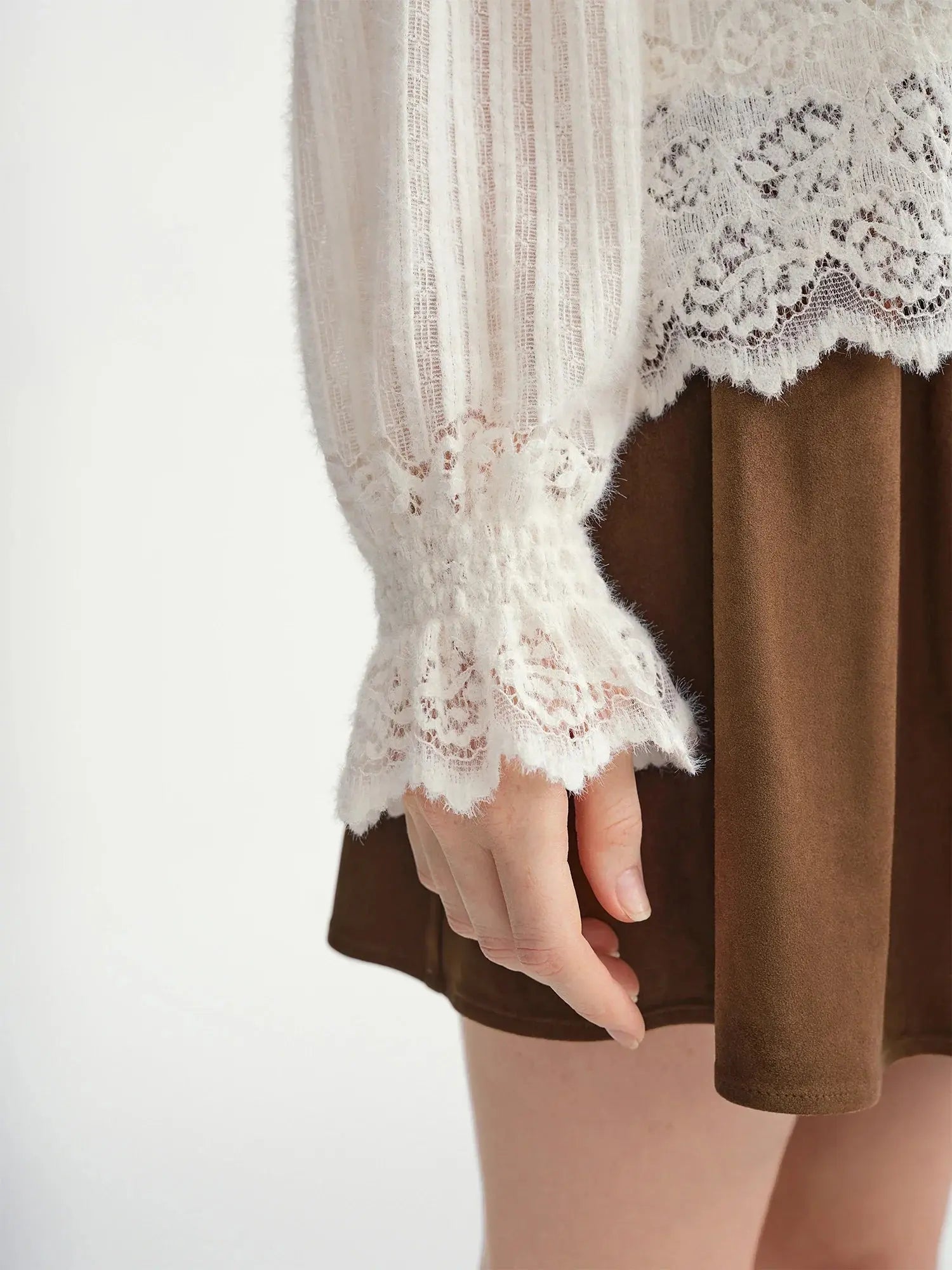 Women's Autumn Fairycore Lace Top