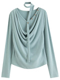 Mock Two-Piece Layered T-Shirt Plus Size Top
