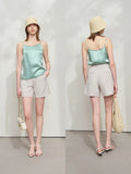 Luxury Acetate Tank Top Minimalist Adjustable Camisole