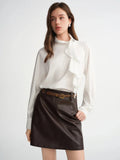 Elegant Asymmetrical Draped Blouse