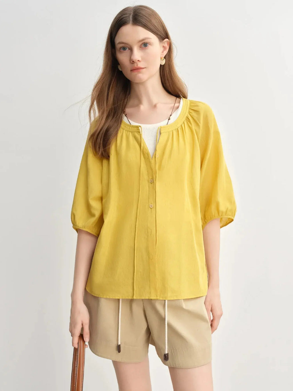 Flattering Half-Sleeve Summer Blouse