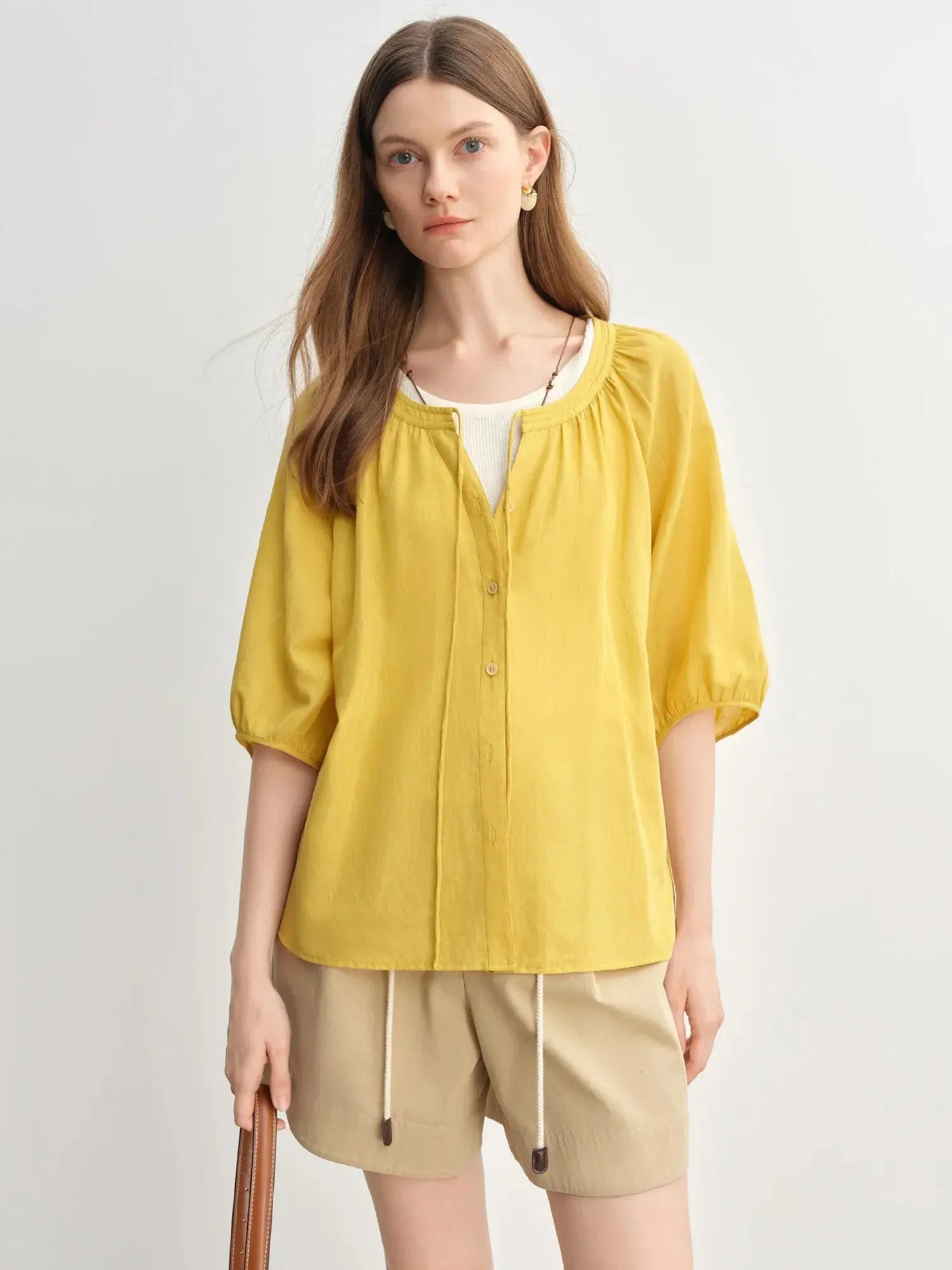 Flattering Half-Sleeve Summer Blouse