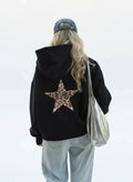 Casual Leopard Pentagram Hoody