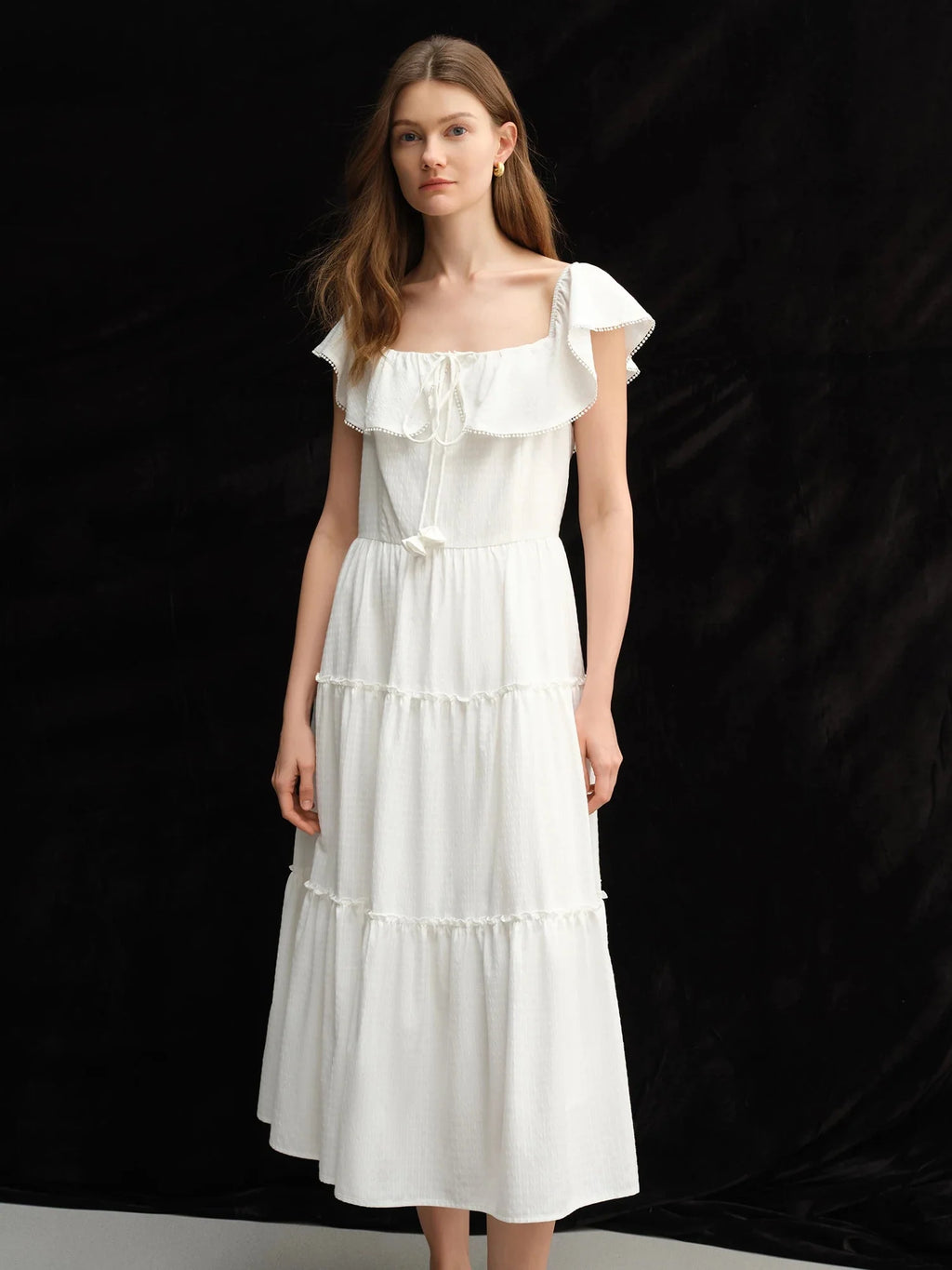 Plus Size Ruffled Maxi Dress Elegant Summer Style