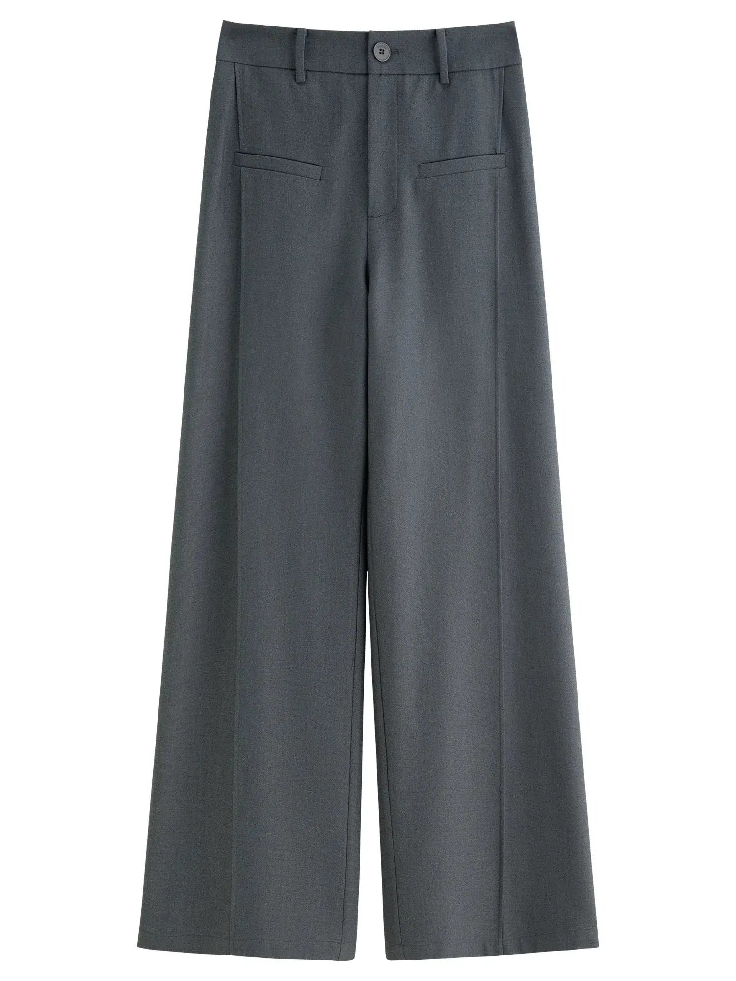Relaxed Fit Office & Casual Pants with Structured Seam Details
