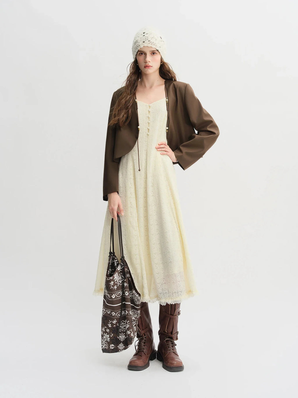 Plus Size Beaded Short Elegant Curved Autumn Jacket