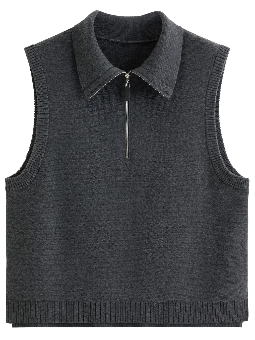 Lapel Knit Vest Chic Button-Up Spring Waistcoat