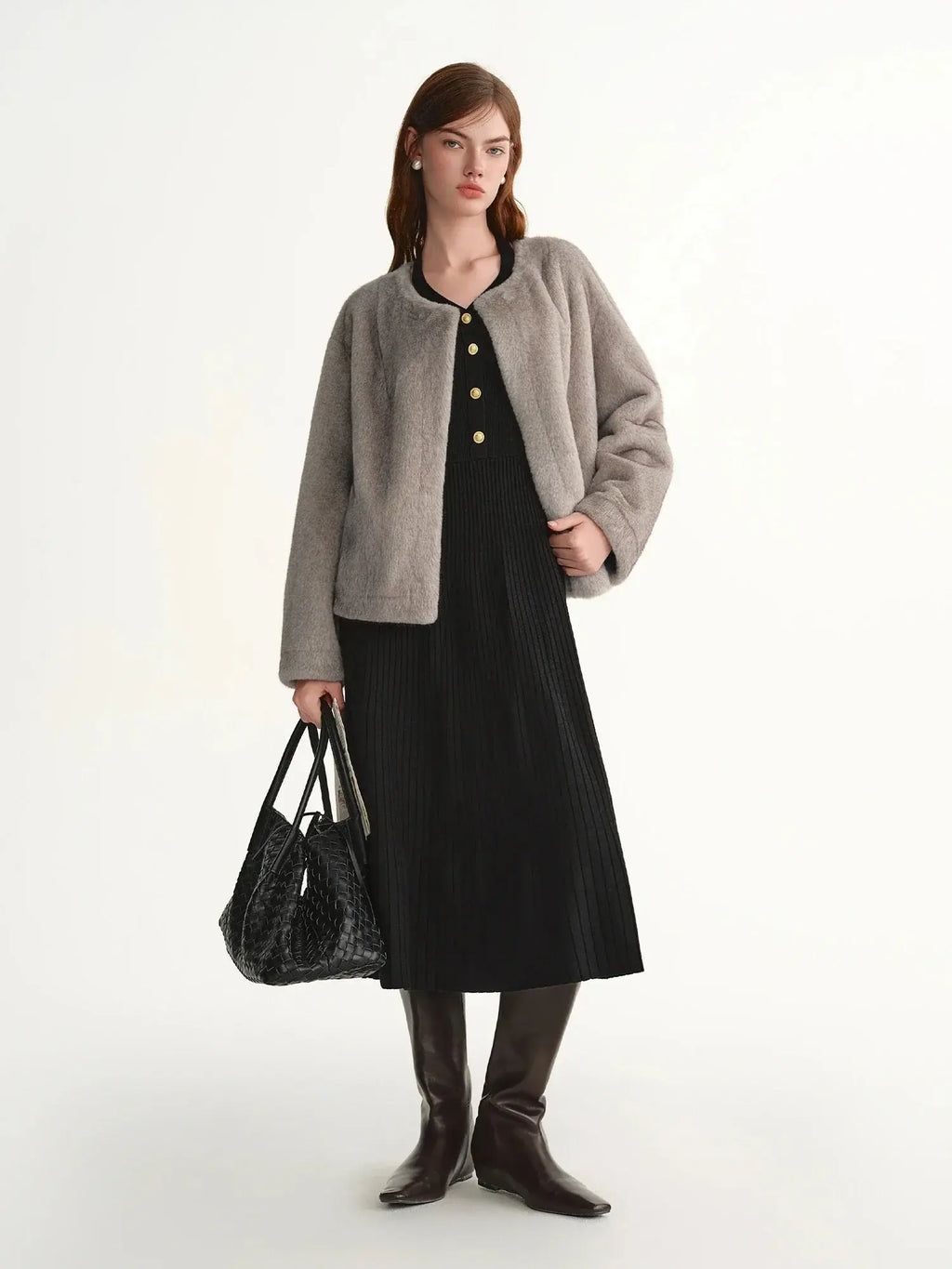 Elegant Plus Size Faux Mink Coat