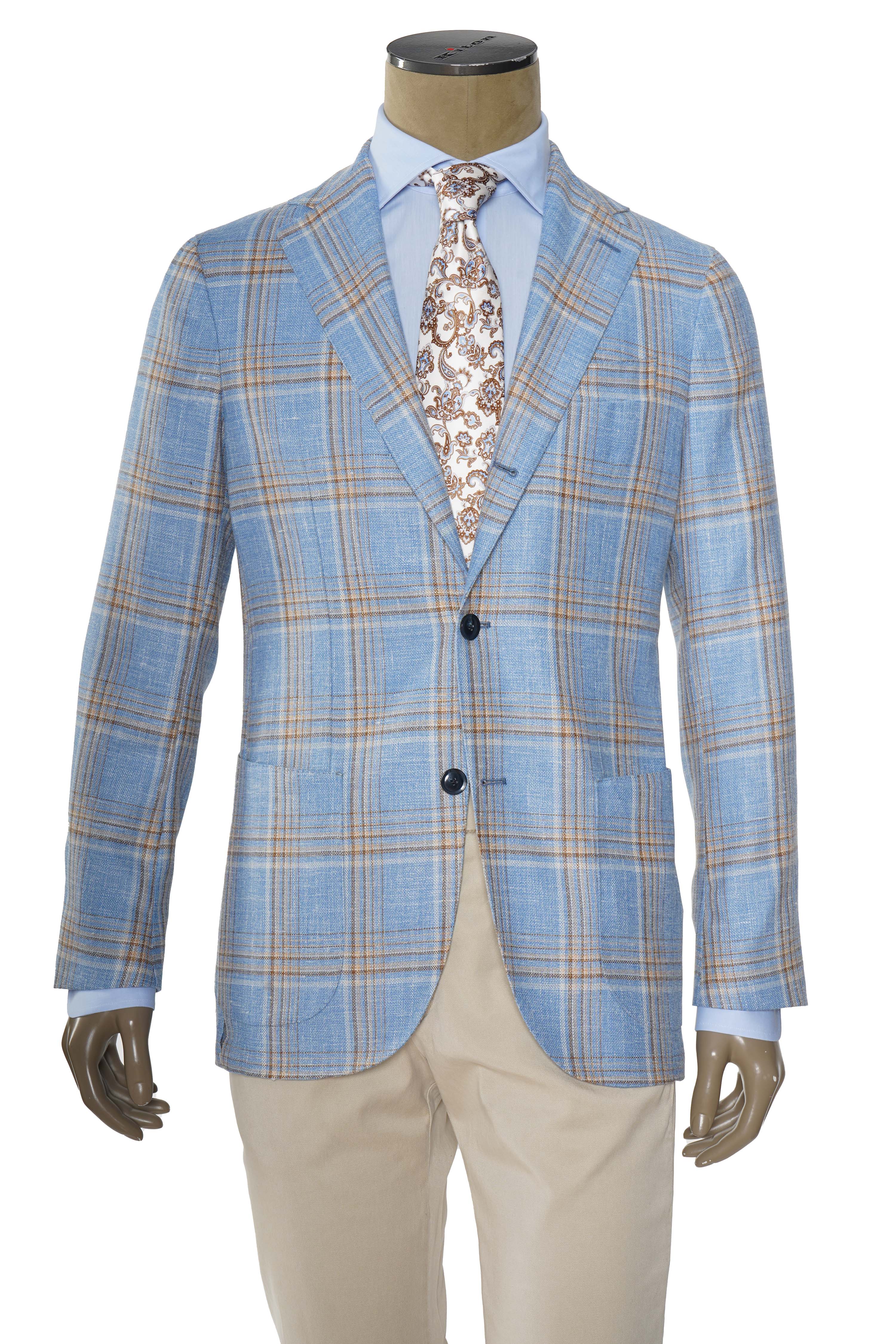 Sartorio Glen Plaid Wool-Silk Sport Jacket