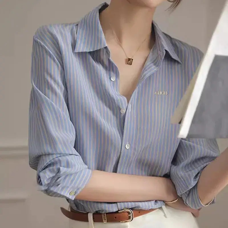 Classic Striped Long-Sleeve Shirt
