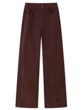 High Waist Wide Leg Pants Winter Office Trousers