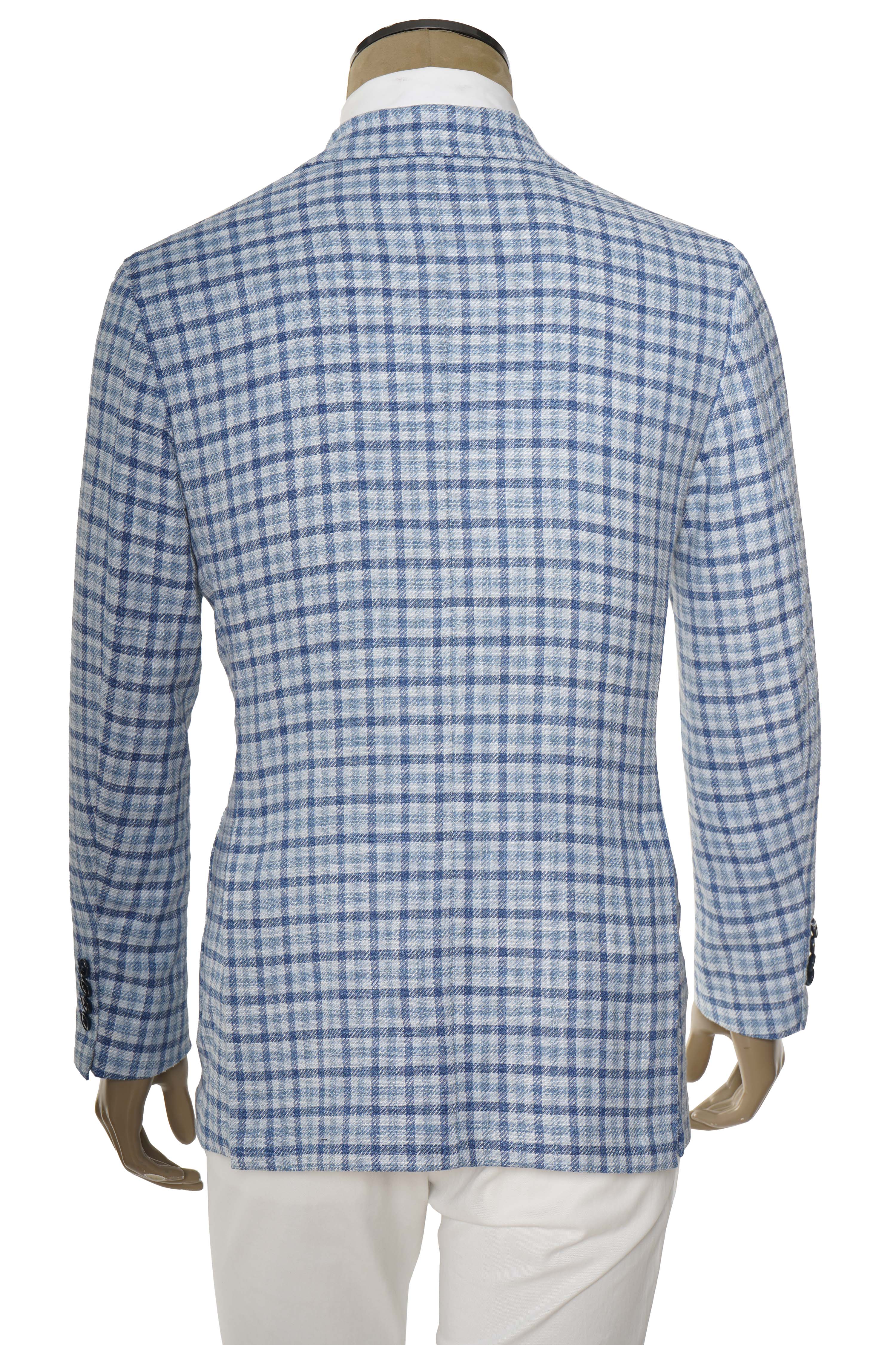 Sartorio Gingham Wool-Silk Sport Jacket