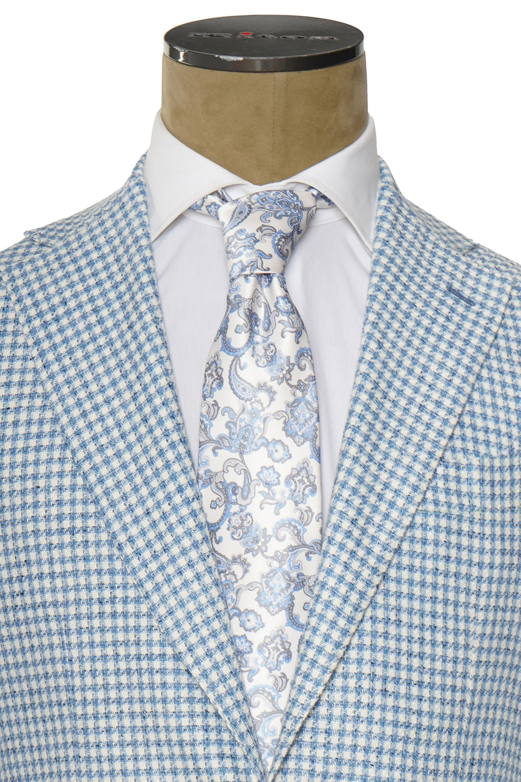 Sartorio Houndstooth Silk-Wool Sport Jacket