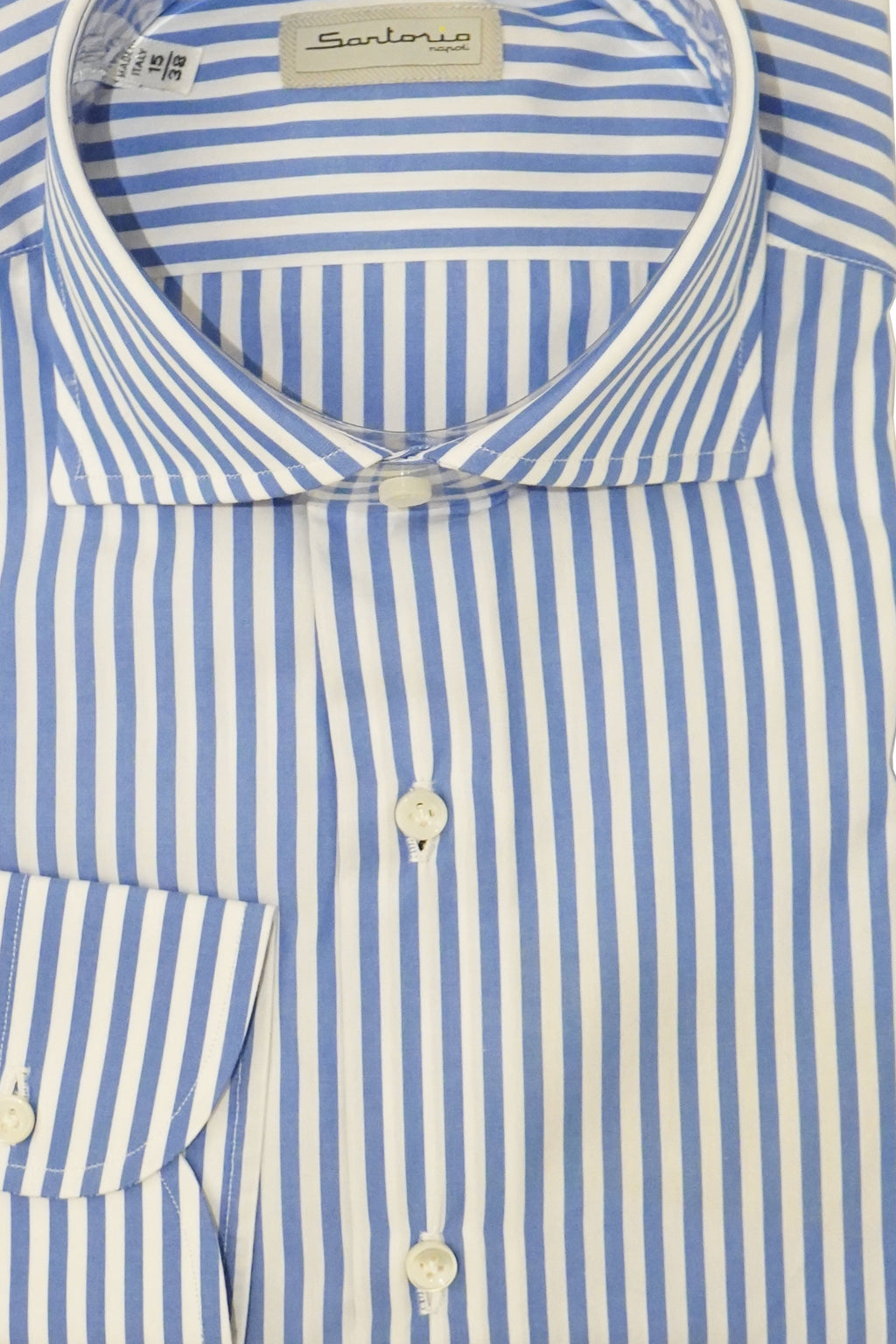 Sartorio Jumbo Pinstripe Cotton Dress Shirt