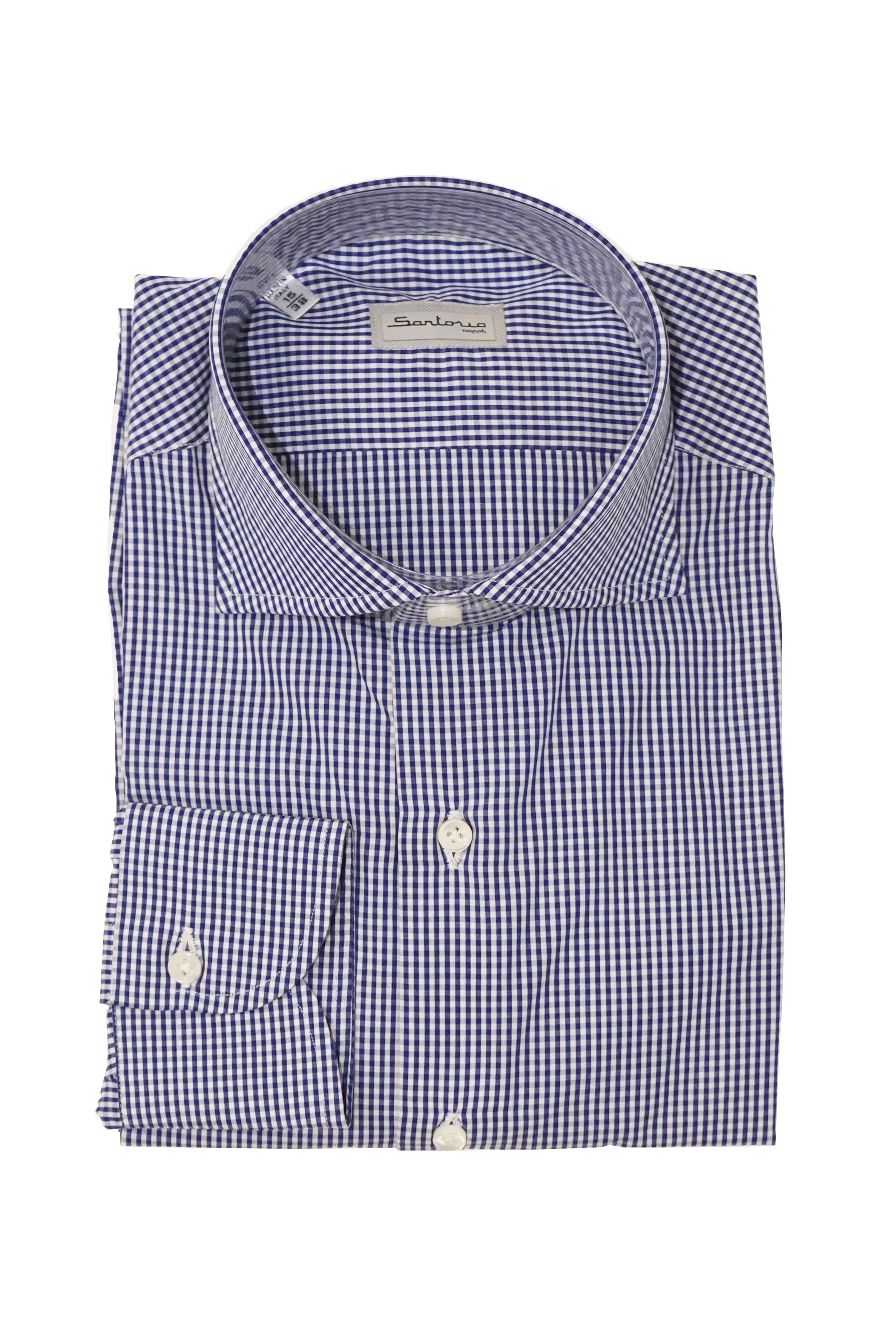 Sartorio Micro Gingham Cotton Dress Shirt