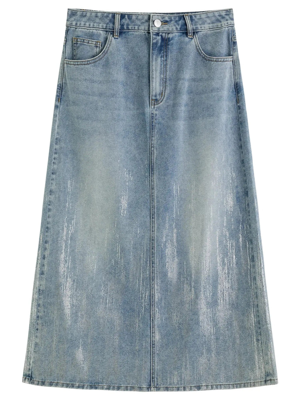 High-Waist Slimming Denim Skirt