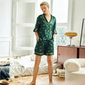 Mulberry Silk Kitty Pyjama Set Autumn Nightwear