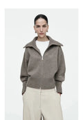 Waist-Cinching Knitted Jacket Casual Standard Fit