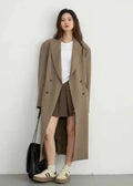 Women’s Double-Breasted Trench Coat Casual Long Overcoat