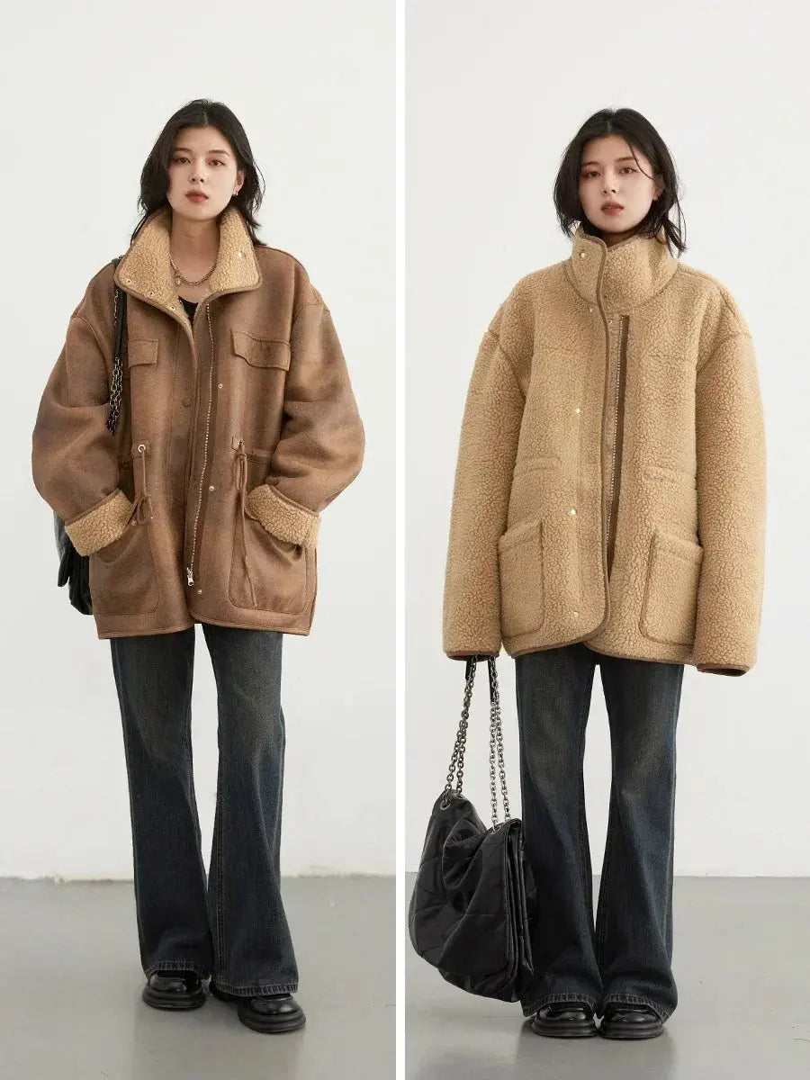 Thick, Warm, Reversible Solid Jacket