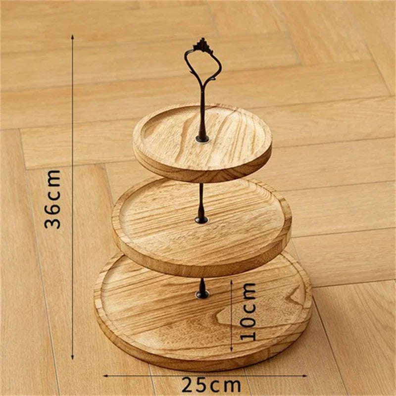 Darcy Acacia Wood Tiered Tray