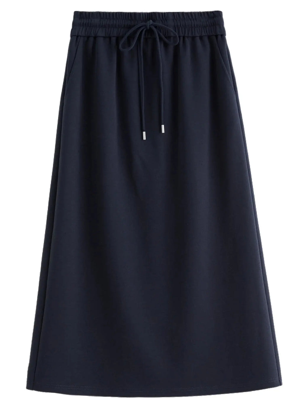 Plus Size Navy Blue Sweater Skirt Set - Long Sleeve Autumn Fashion