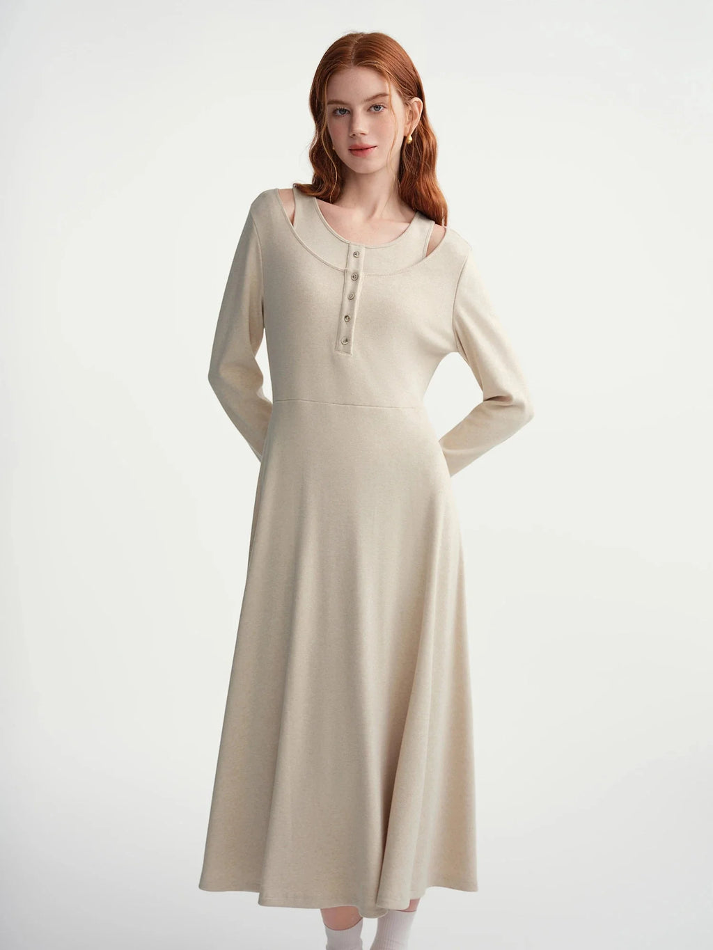 Women’s Retro 2-Piece Slim Fit Winter Dress