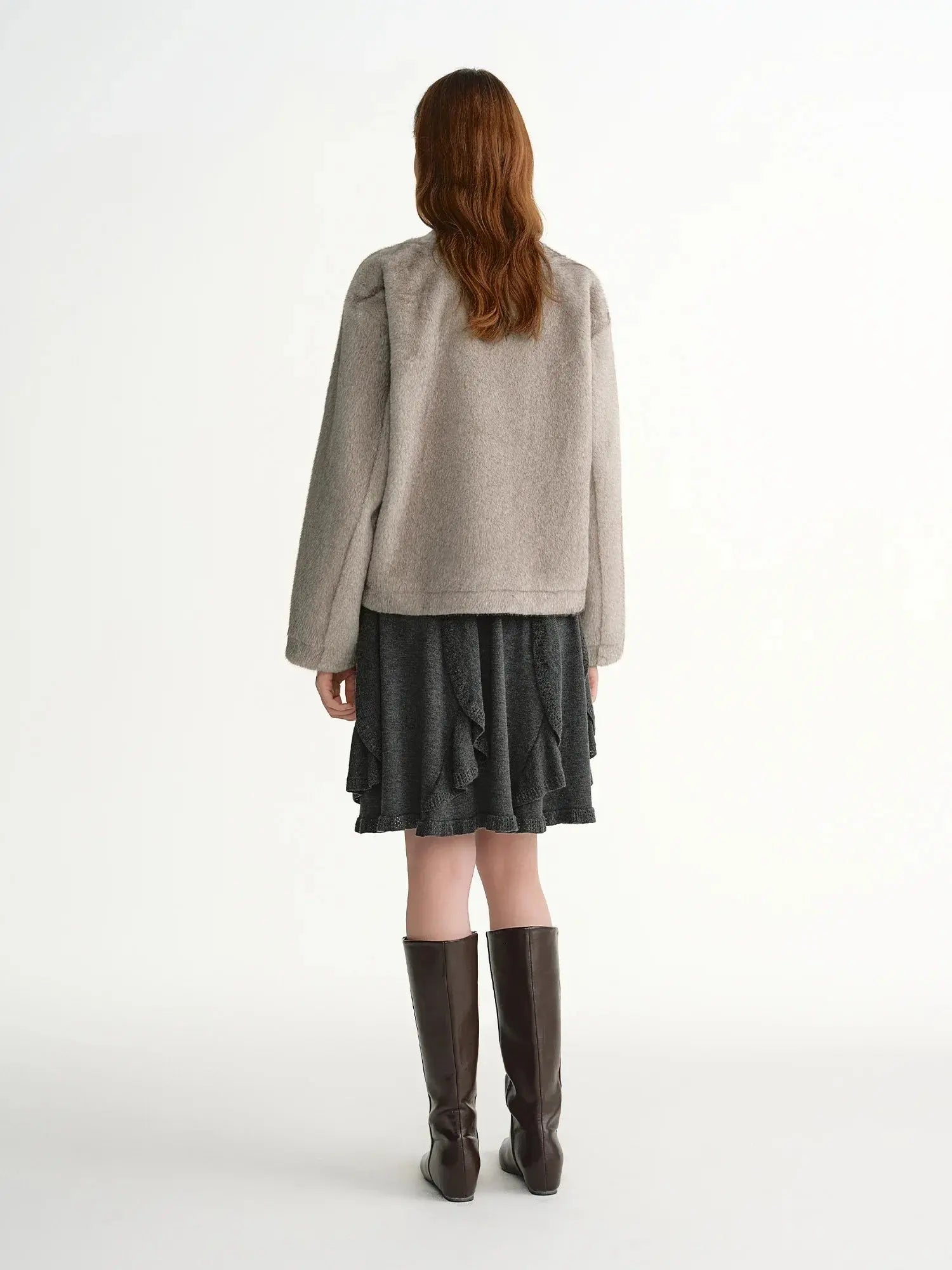 Elegant Plus Size Faux Mink Coat