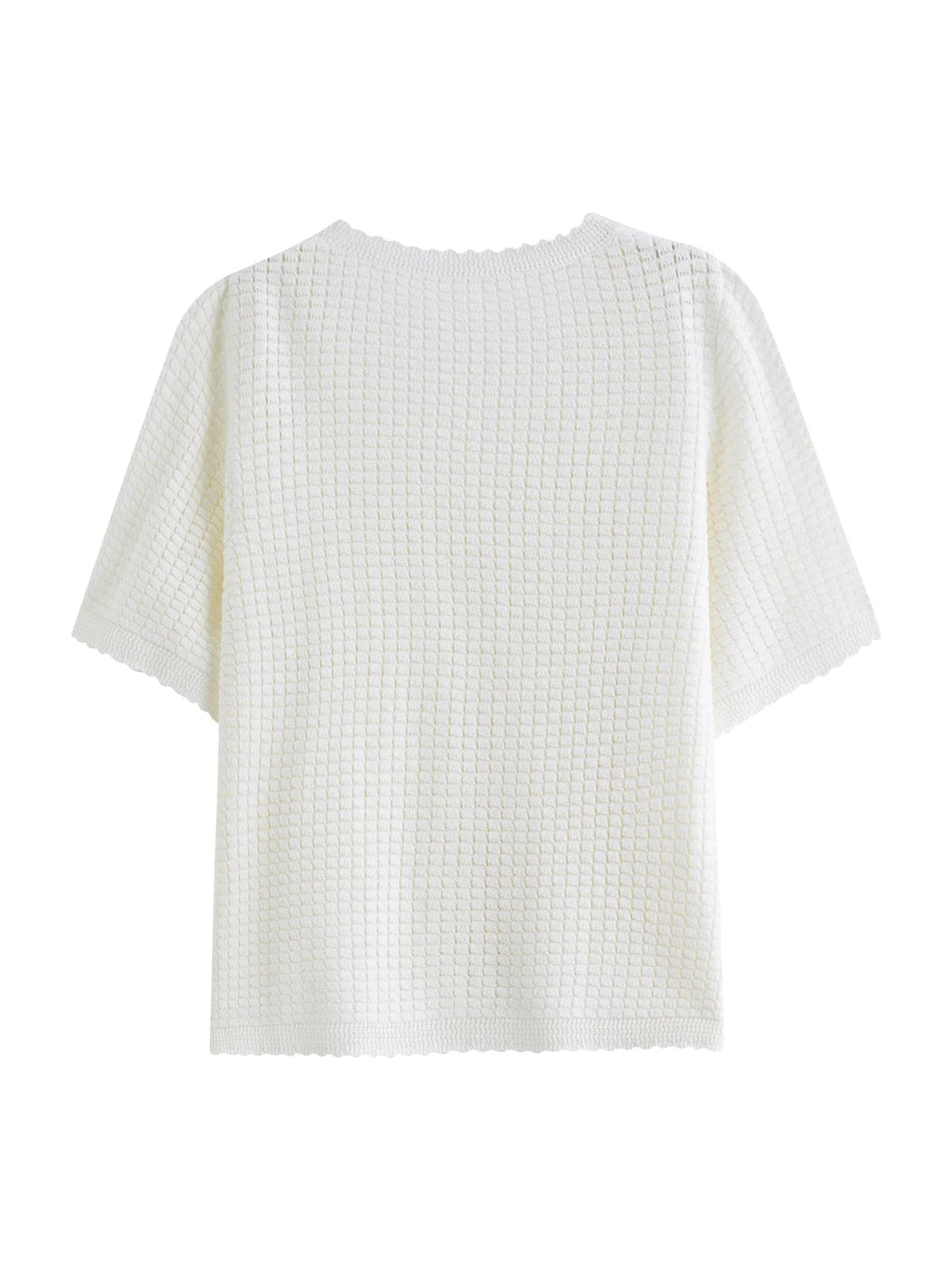 Textured Mesh Cardigan Relaxed Resort to Office Fit