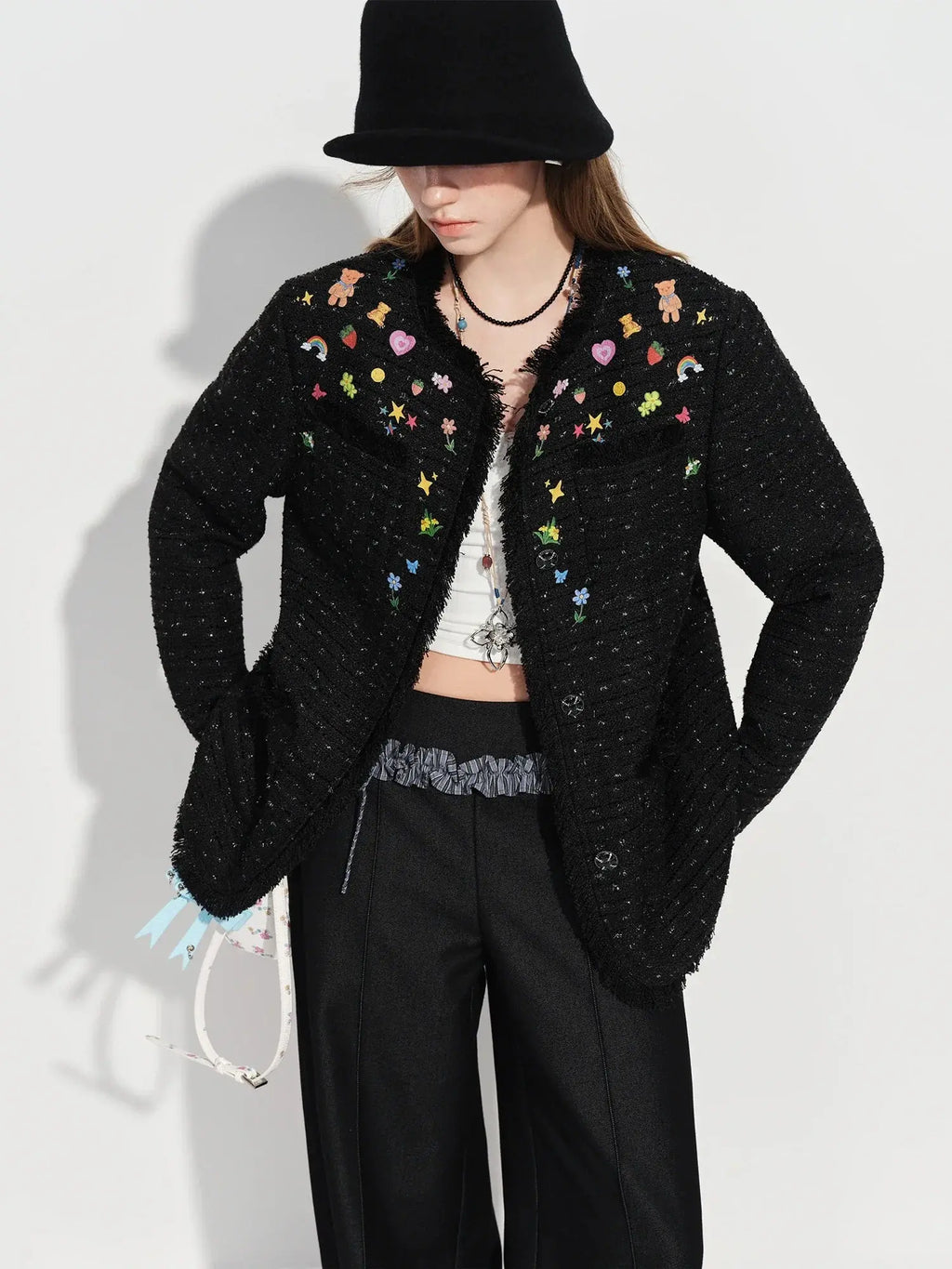 Ins-Style Hand-Painted Short Jacket
