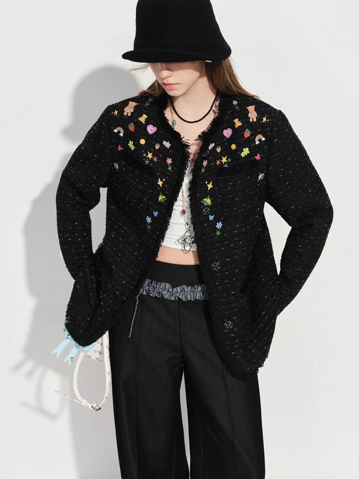 Ins-Style Hand-Painted Short Jacket
