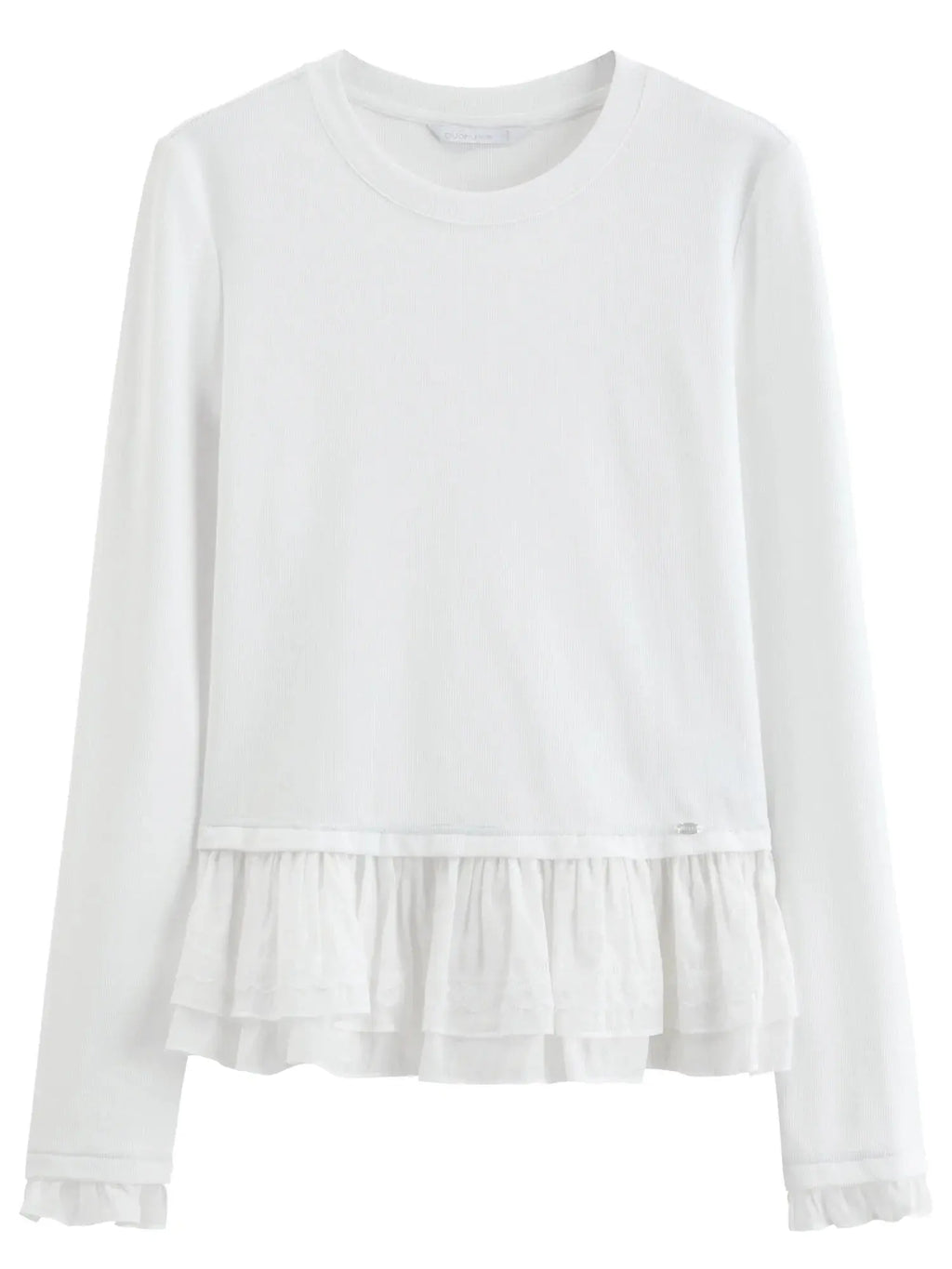 Women’s Ruffle Trim Knitted T-Shirt