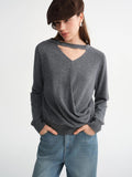 Plus Size Ribbon Knit Sweater Elegant Women’s Pullover