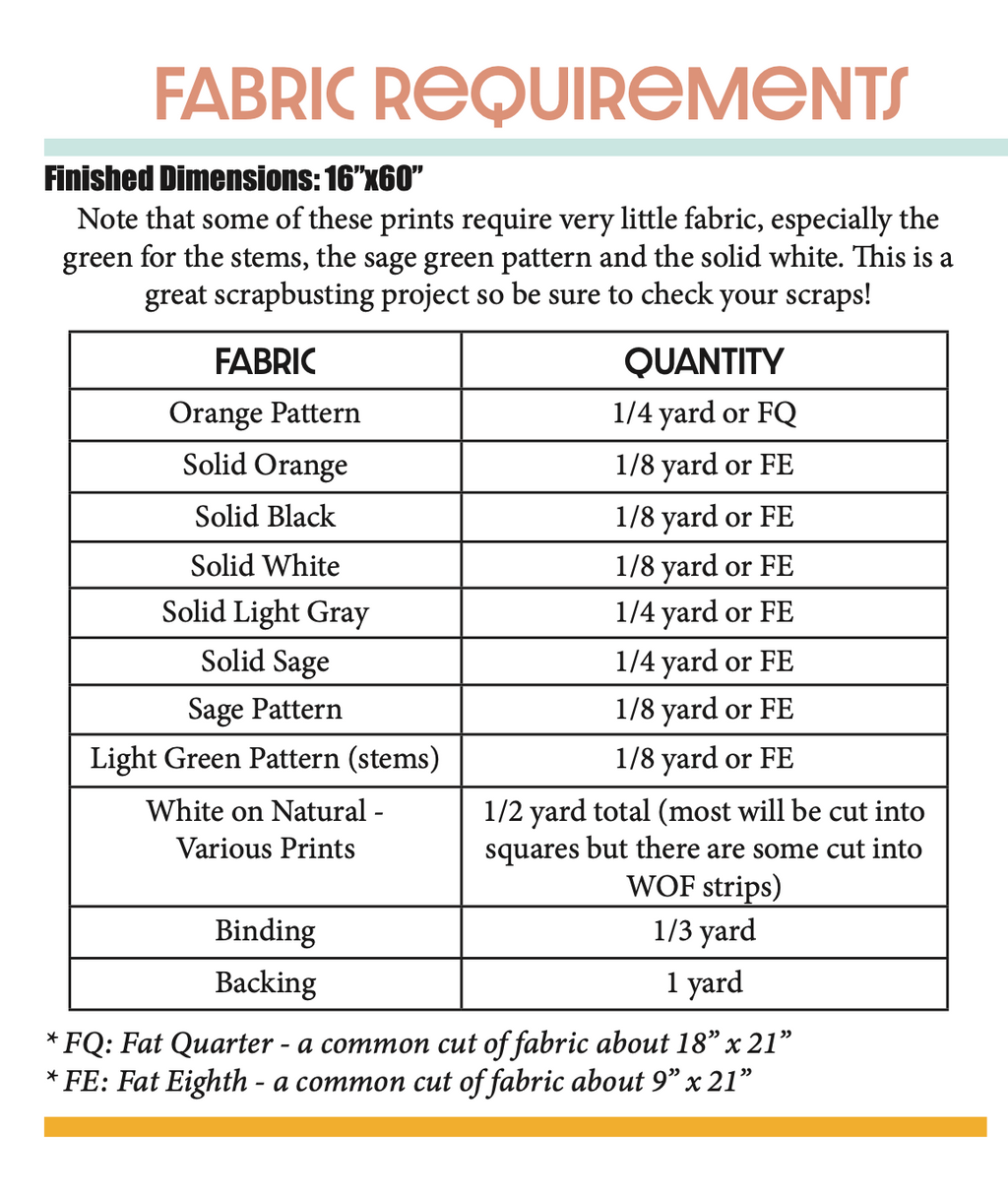 Pumpkin Patchwork Quilted Table Runner Pattern