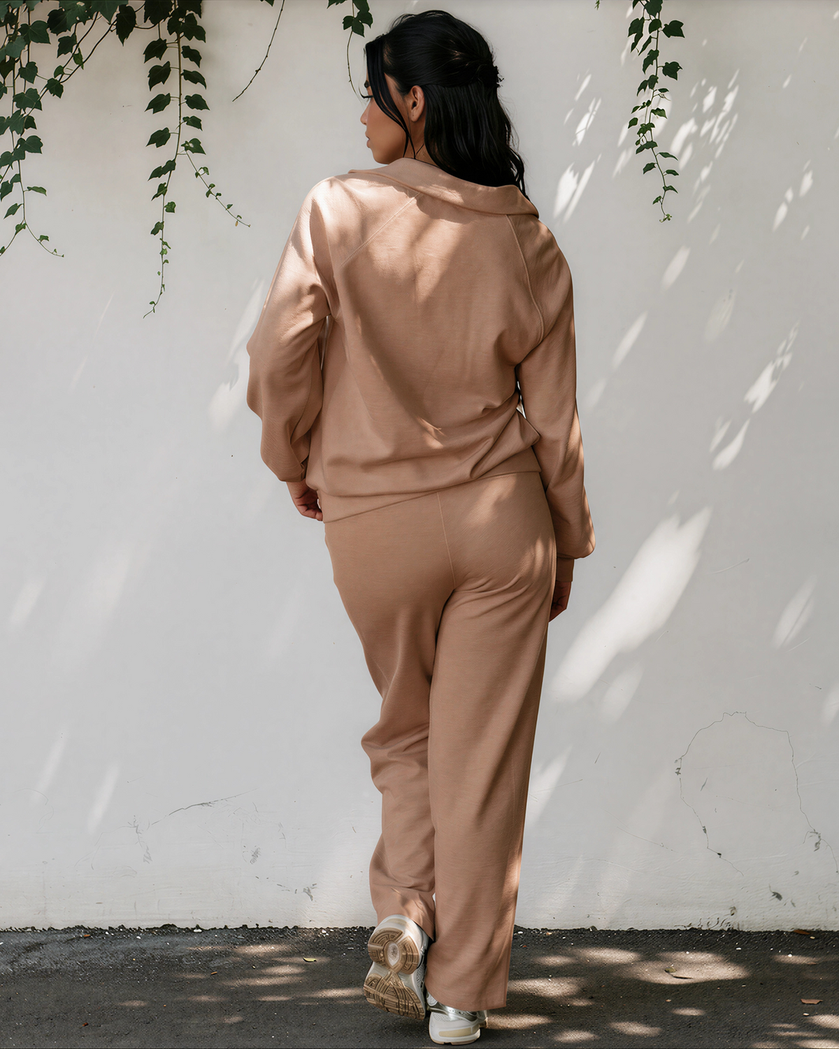 Addie V Neck Pullover and Drawstring Sweatpants Set