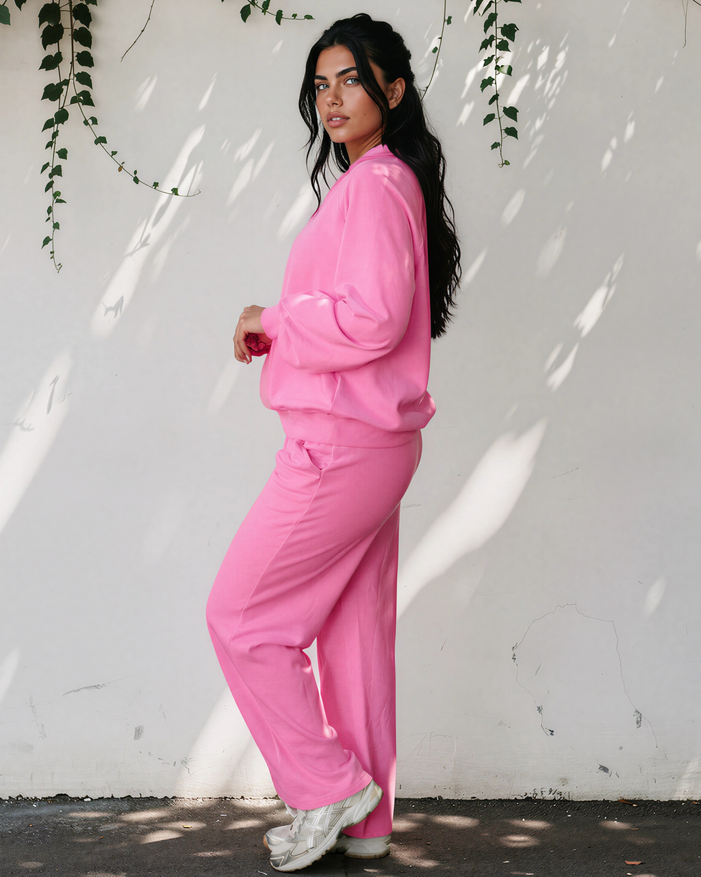 Addie V Neck Pullover and Drawstring Sweatpants Set