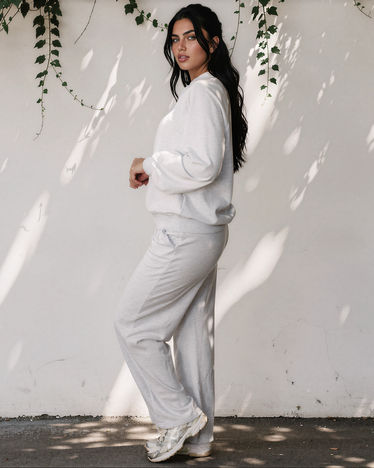 Addie V Neck Pullover and Drawstring Sweatpants Set
