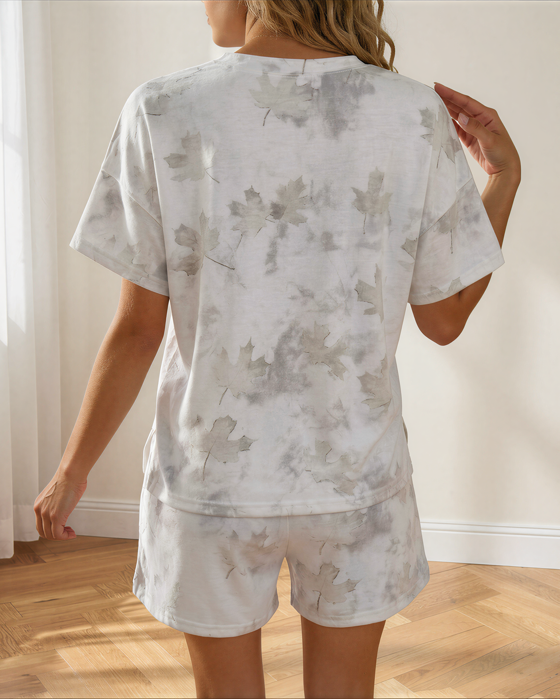 White Woodland Camouflage Short Set