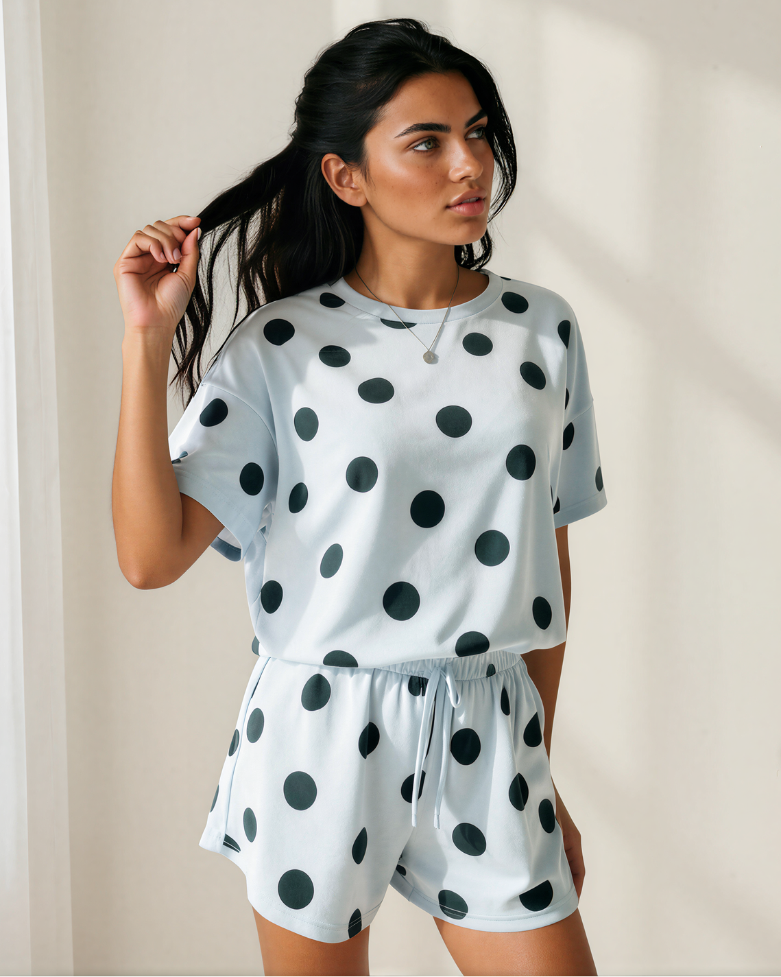 Myla Drawstring Elastic Waist Short Set
