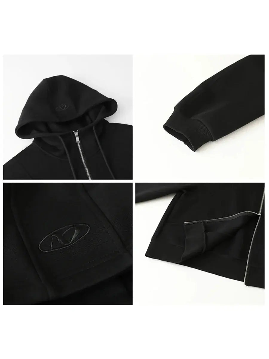 Women's Loose Drawstring Hooded Sweatshirt Jacket