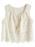Textured Midi Skirt & Tank in Ivory