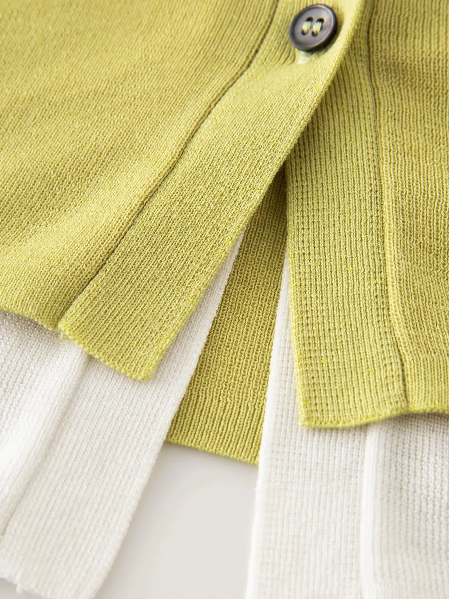 Plus Size Colorblock Layered Knit Pullover