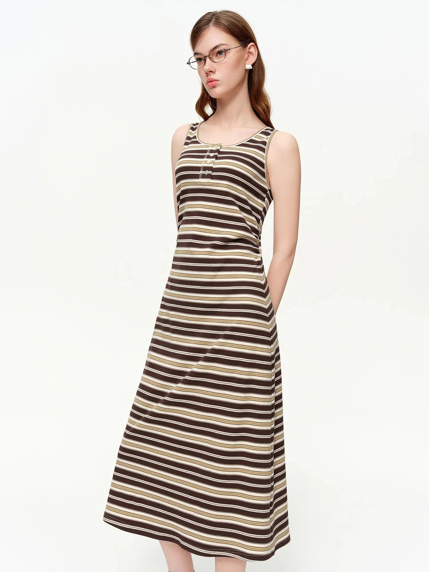 Women's Vest Knitted Vest & Shirt Dress Set New Spring Style